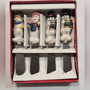 Cardinal Inc. Gourmet Cheese Spreaders Snowmens